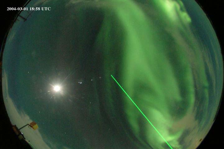 aurora and lidar beam