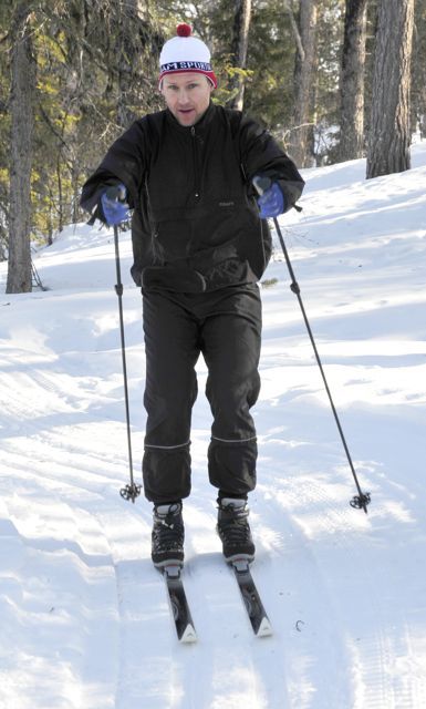 Stefan Karlsson på skidor 090325